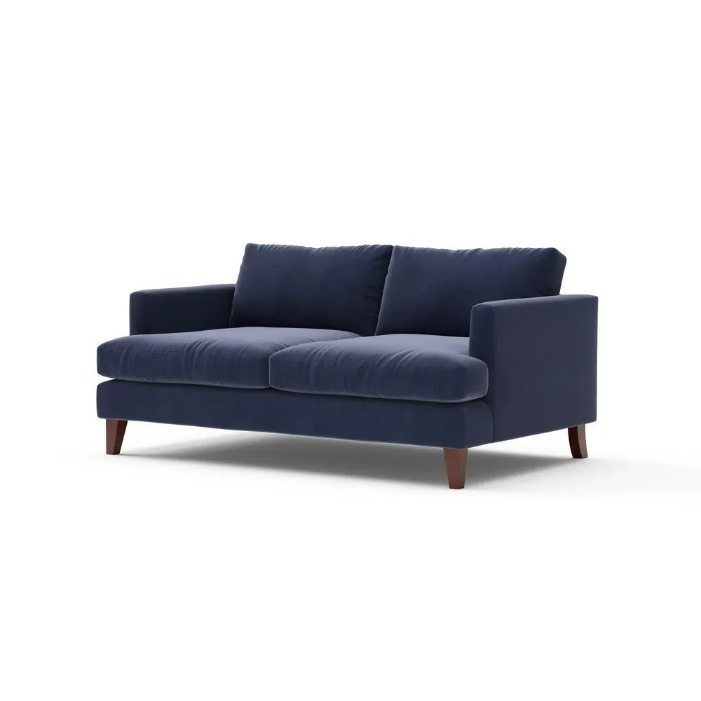Jackson 3-Seater Sofa - Deep Blue, Matt Velvet