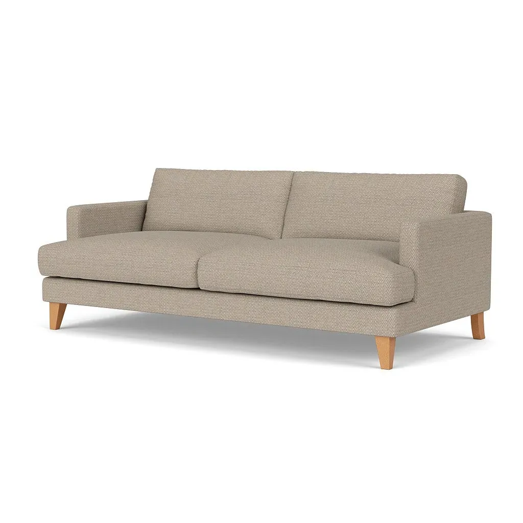 Jackson 4-Seater Sofa - Natural, Herringbone Weave