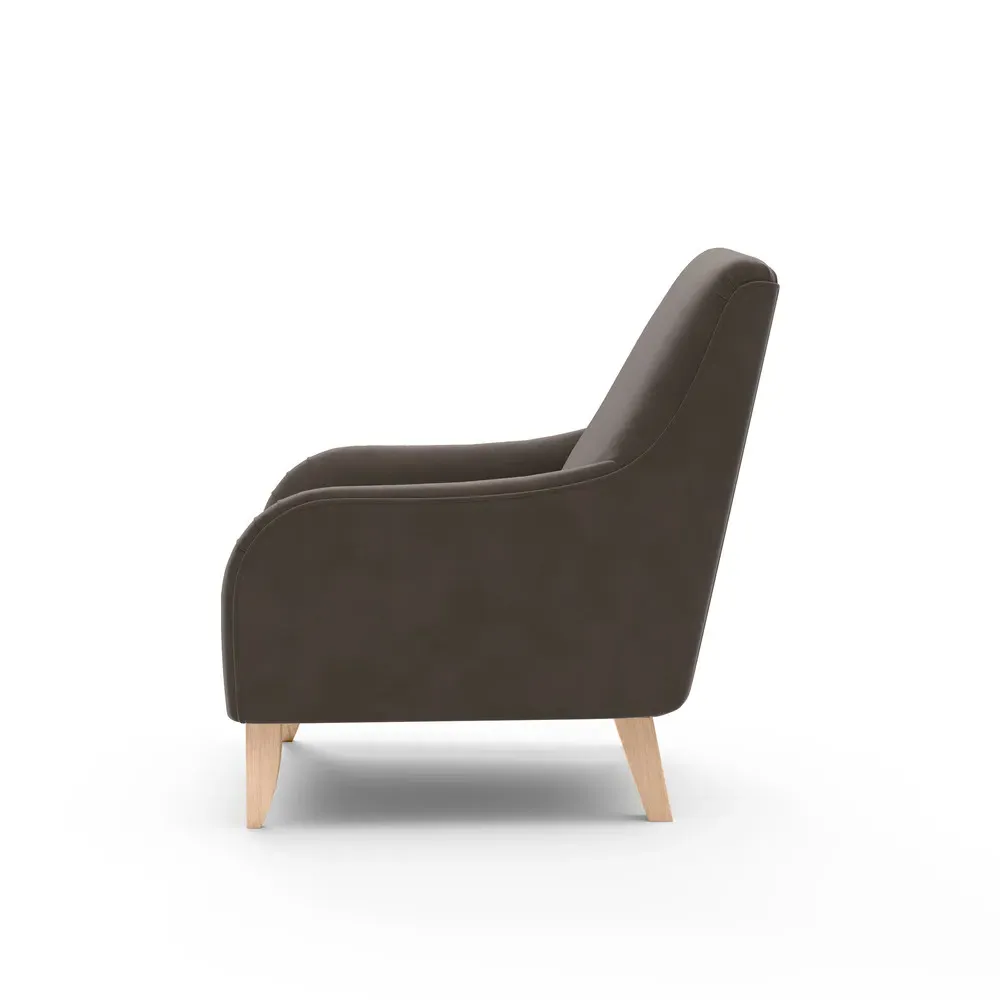 Armchair - Bark, Matt Velvet