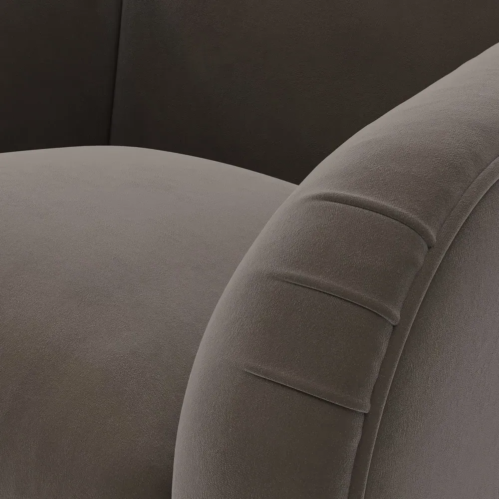 Armchair - Bark, Matt Velvet