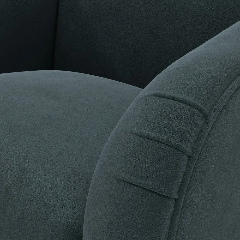 Armchair - Blue, Matt Velvet