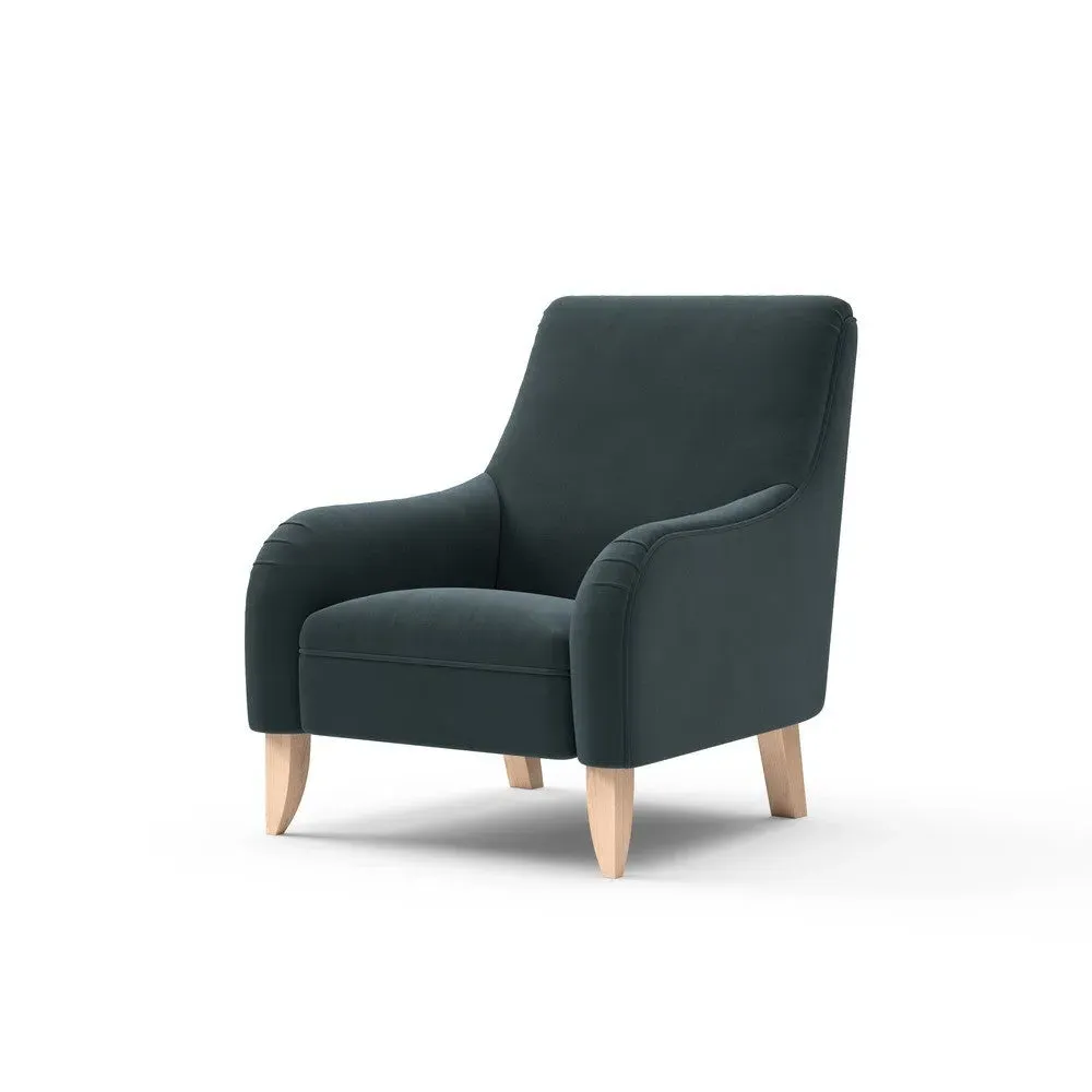 Armchair - Blue, Matt Velvet