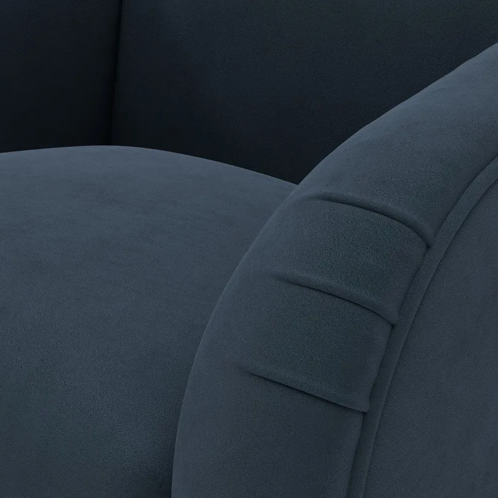 Armchair - Dark Blue, Matt Velvet