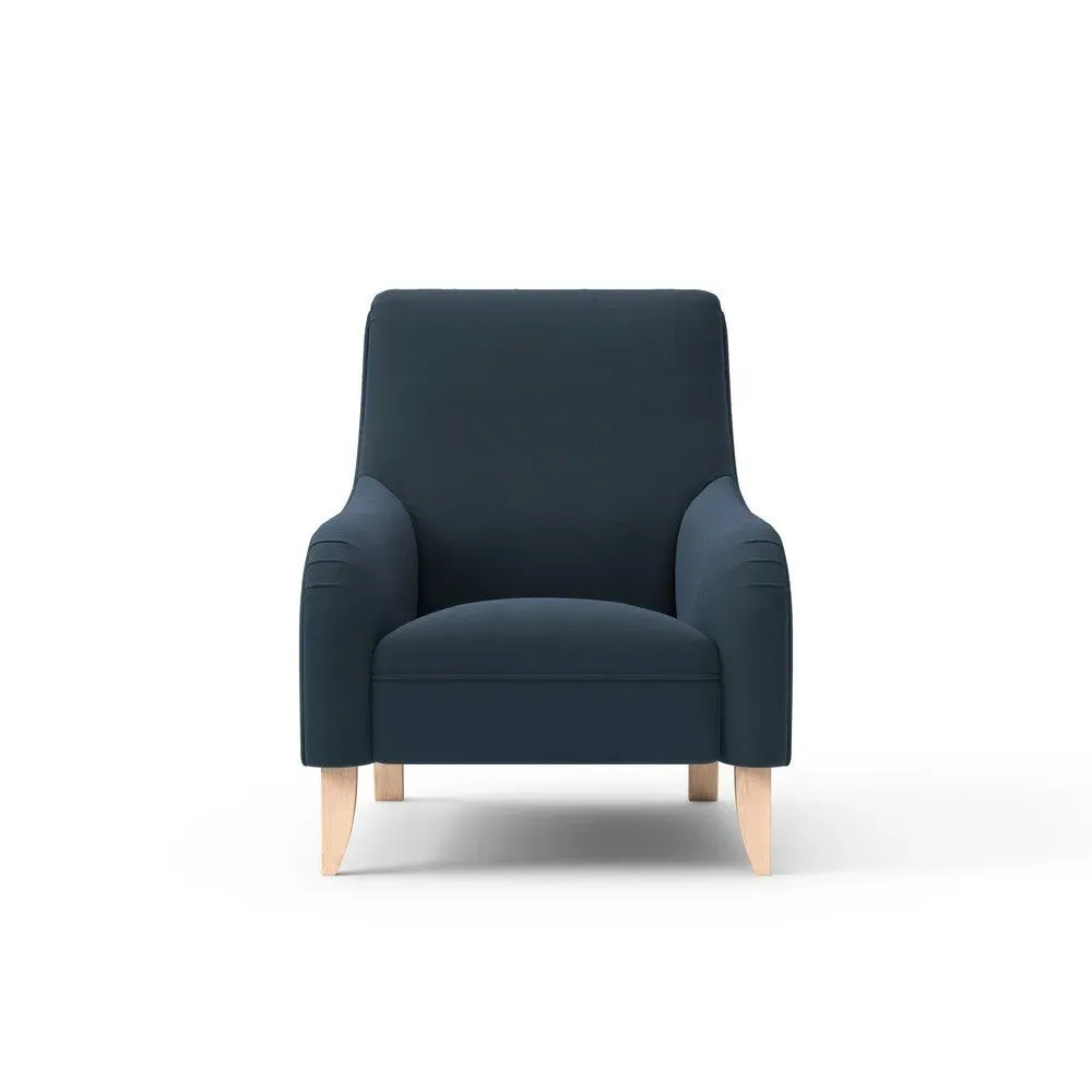 Armchair - Dark Blue, Matt Velvet