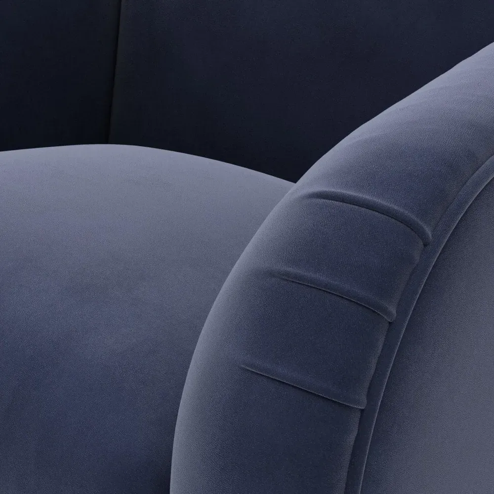 Armchair - Deep Blue, Matt Velvet