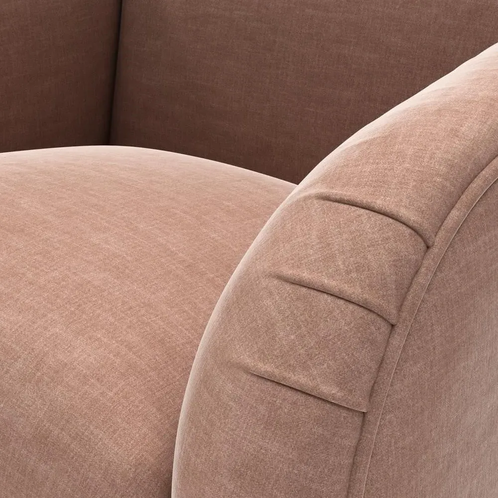 Armchair - Dusky Rose, Eco Chenille