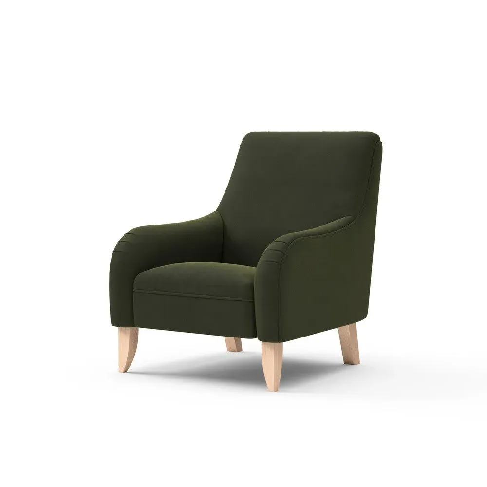Armchair - Forest Green, Matt Velvet