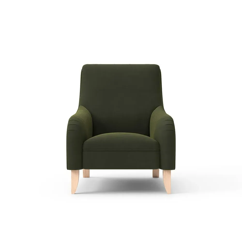 Armchair - Forest Green, Matt Velvet