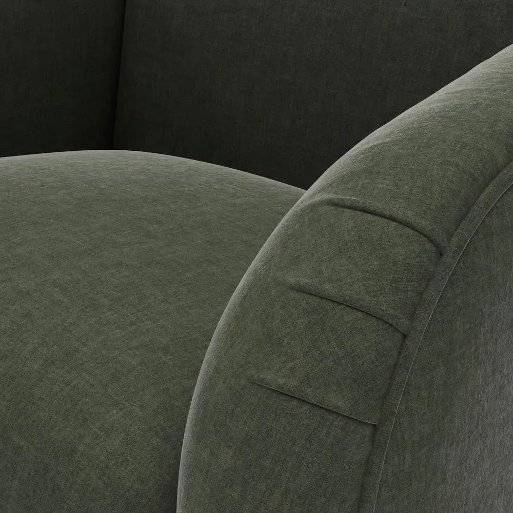 Armchair - Green, Eco Chenille