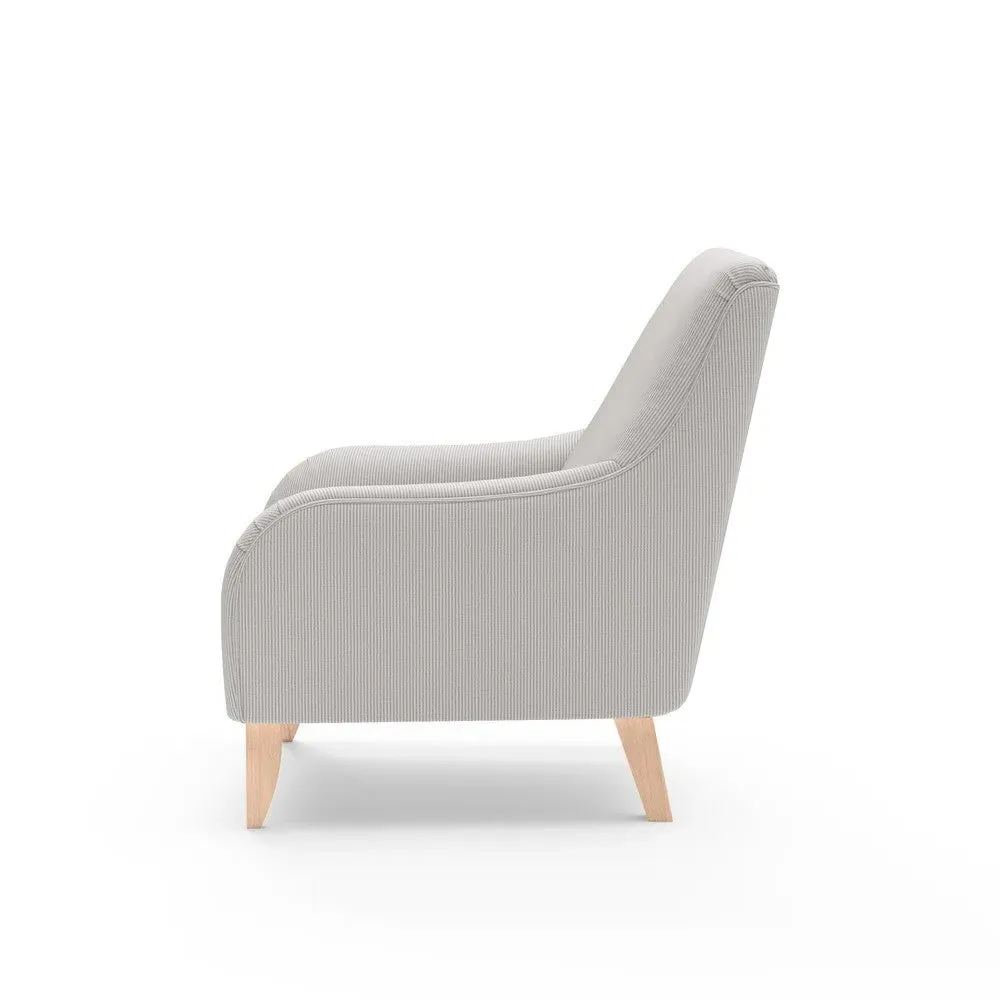 Armchair - Grey, Broadway Stripe