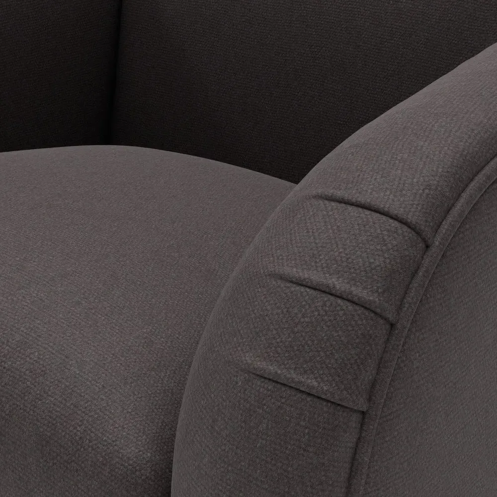 Armchair - Grey Brown, Chunky Cotton
