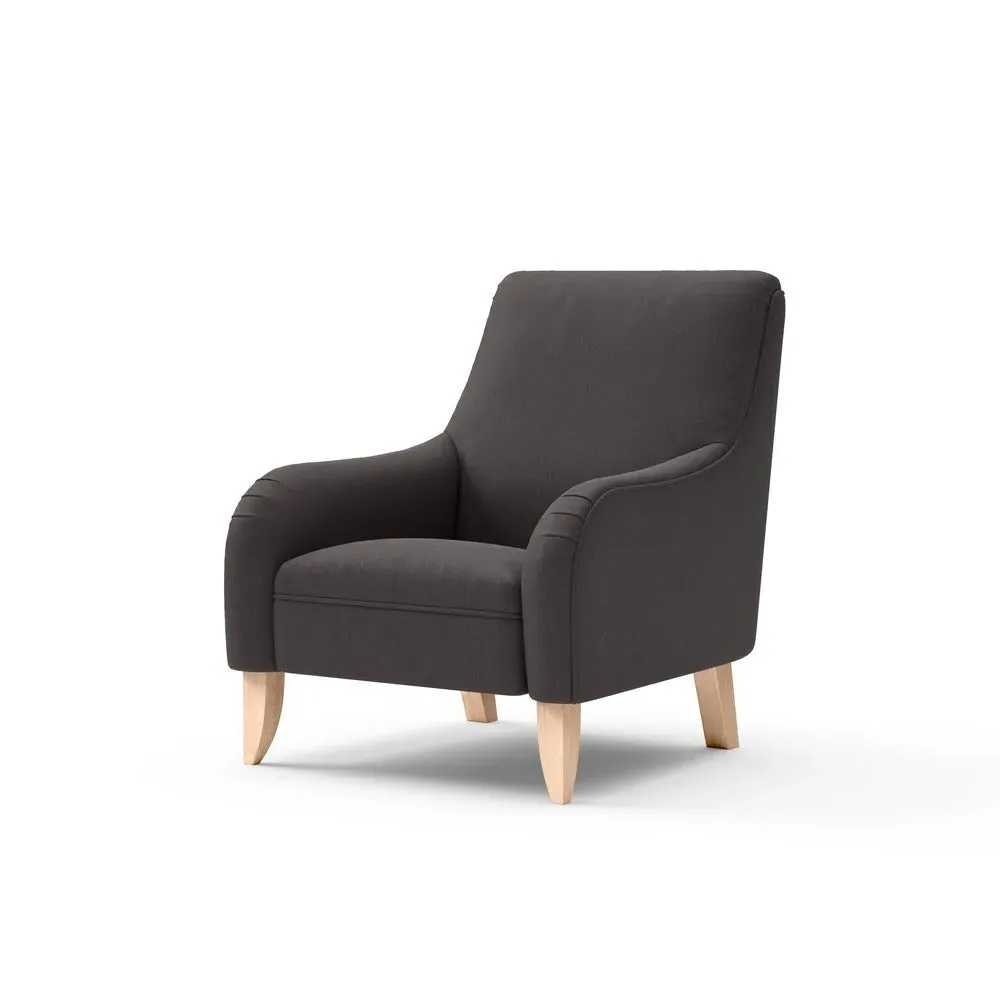 Armchair - Grey Brown, Chunky Cotton