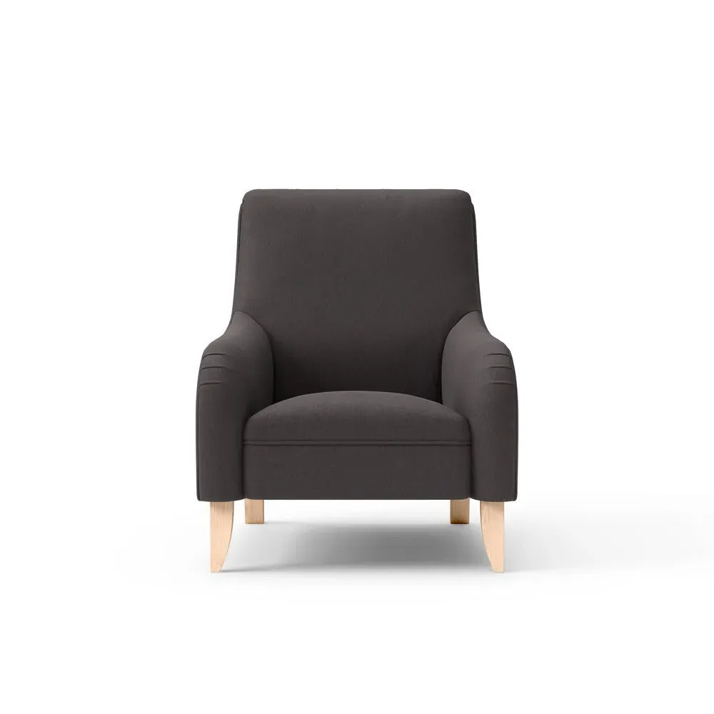Armchair - Grey Brown, Chunky Cotton