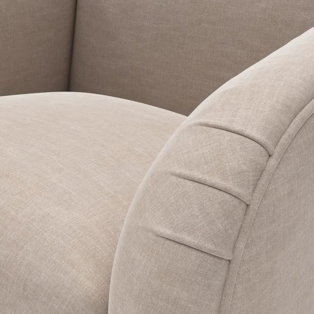 Armchair - Natural, Eco Chenille