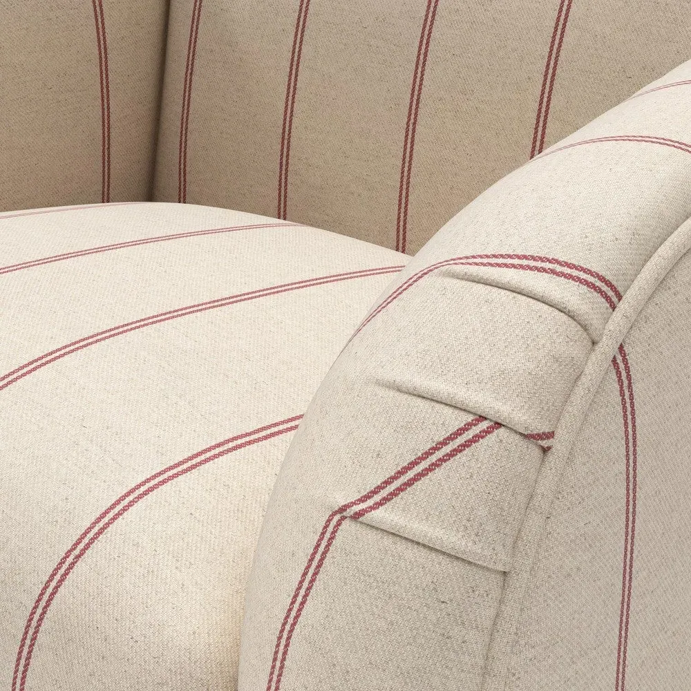 Armchair - Raspberry, Compton Stripe