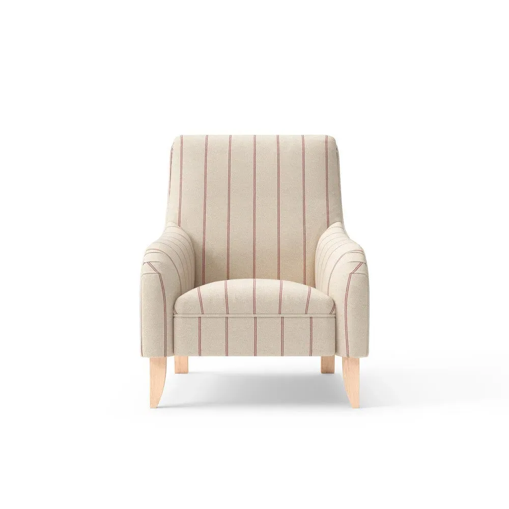 Armchair - Raspberry, Compton Stripe
