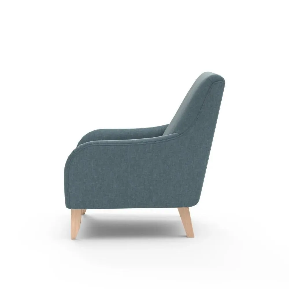 Armchair - Teal, Eco Chenille