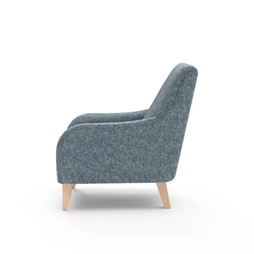 Occasional Upholstery Armchair - Mid Blue, Aquaclean Oxford