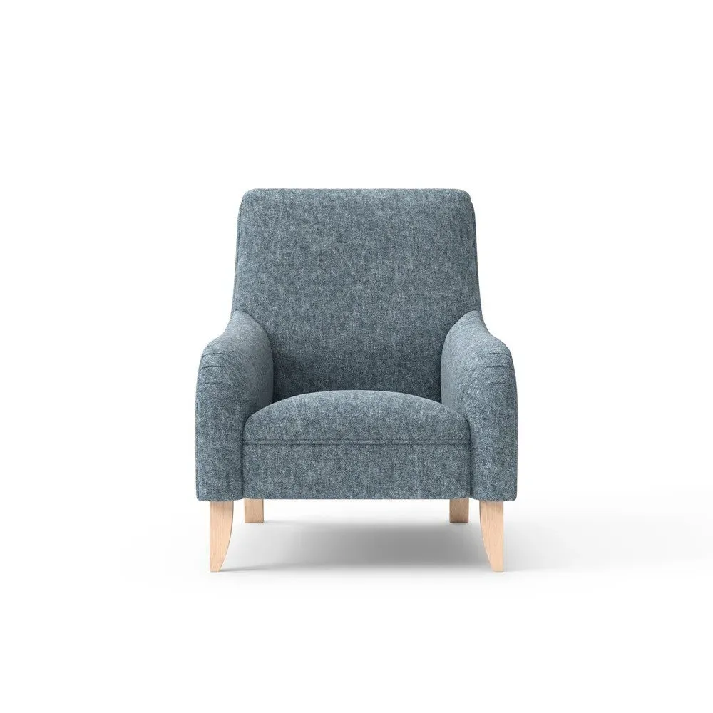 Occasional Upholstery Armchair - Mid Blue, Aquaclean Oxford