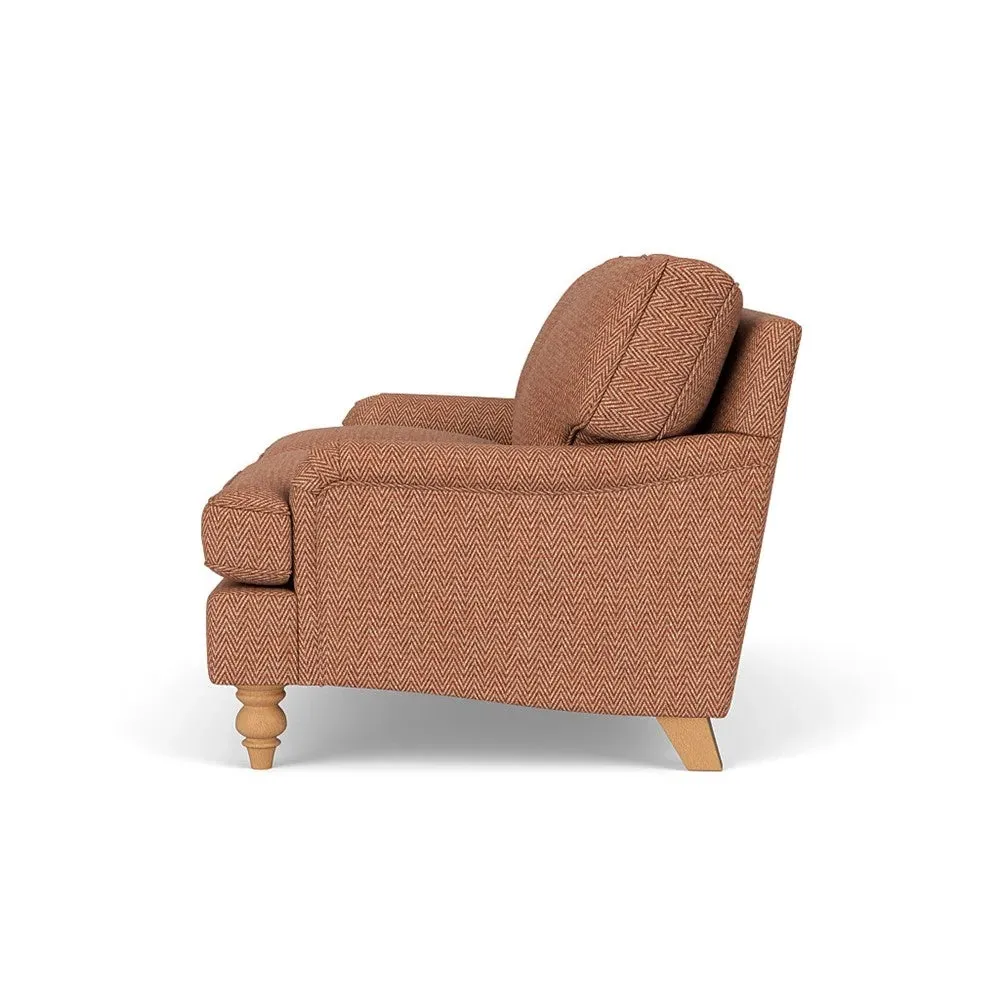 2-Seater Sofa - Brick, Herringbone Weave