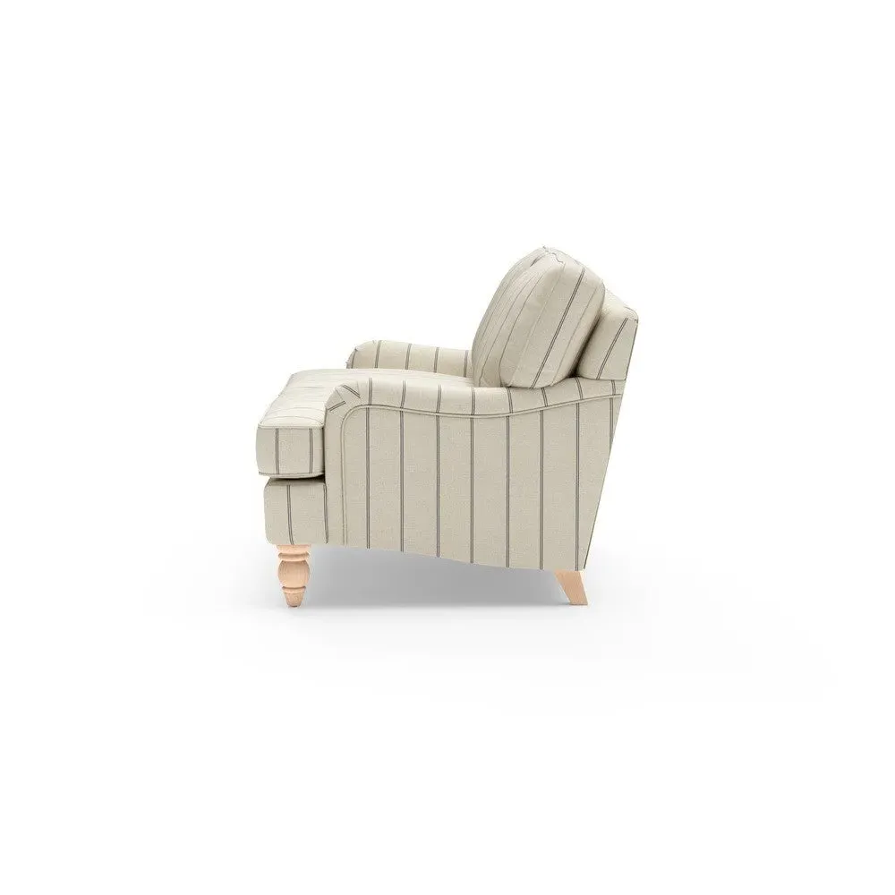 2-Seater Sofa - Charcoal, Compton Stripe