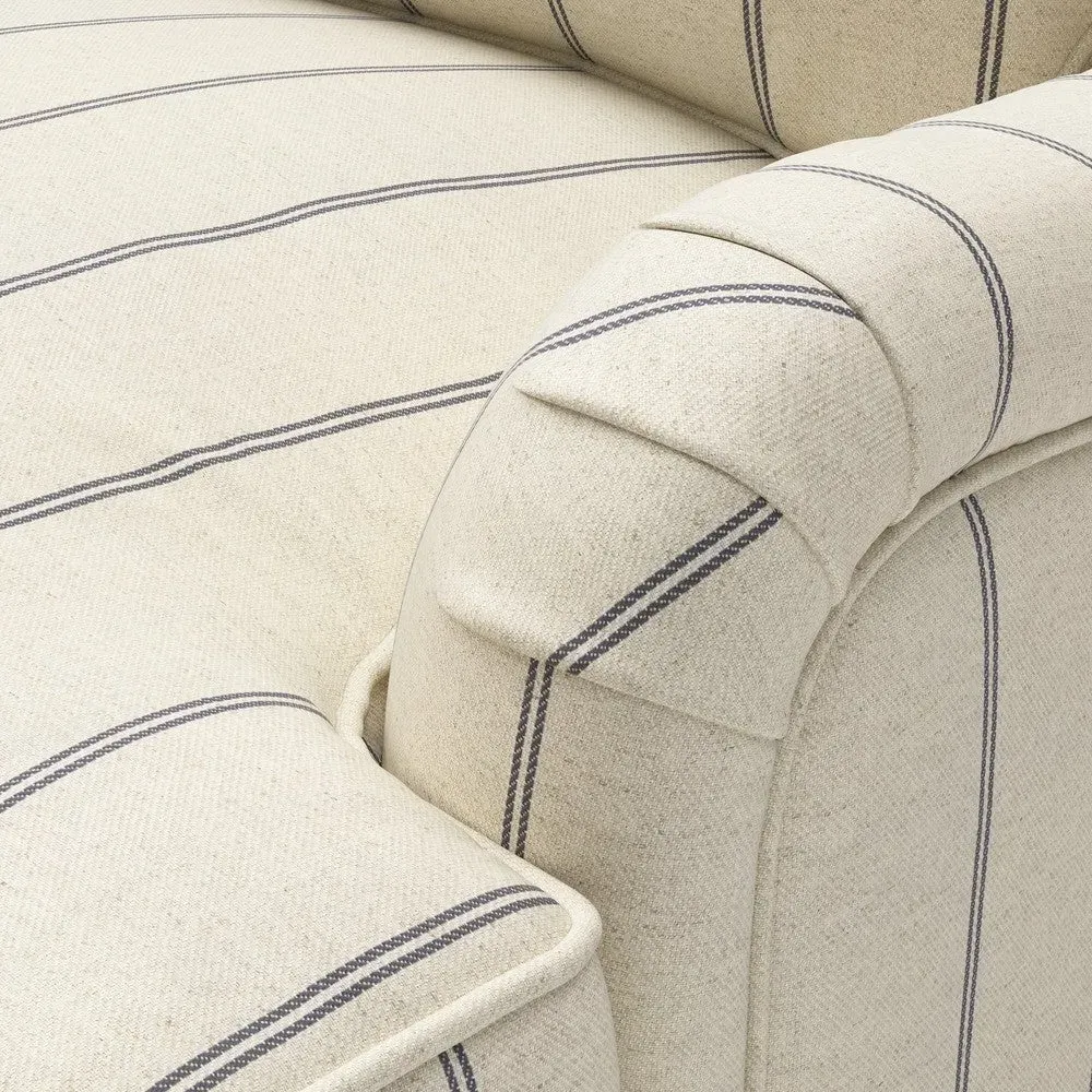 2-Seater Sofa - Charcoal, Compton Stripe