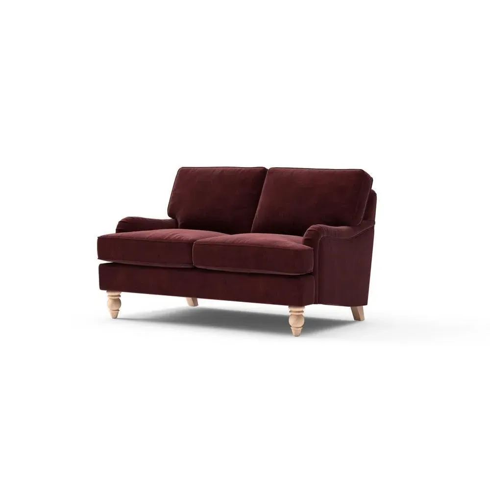 2-Seater Sofa - Dark Rosehip, Matt Velvet