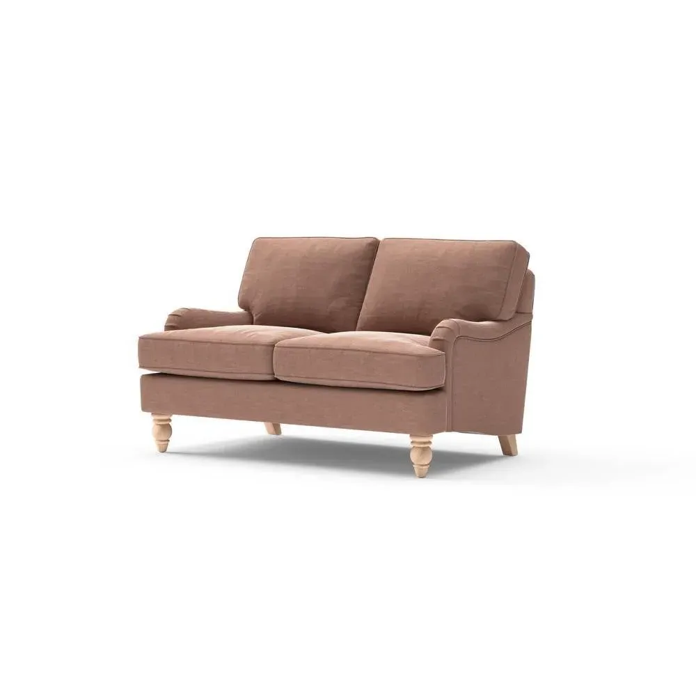 2-Seater Sofa - Dusky Rose, Eco Chenille