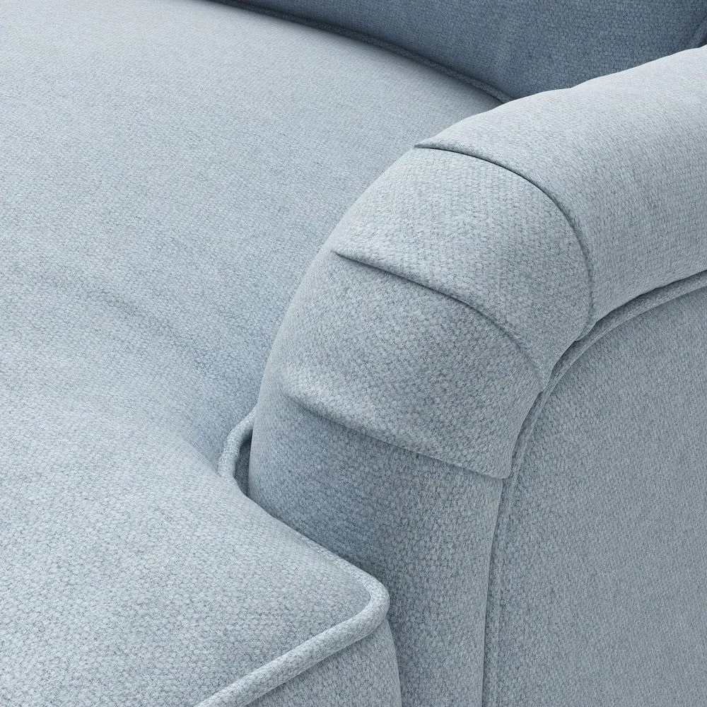 2-Seater Sofa - Light Grey, Chunky Cotton