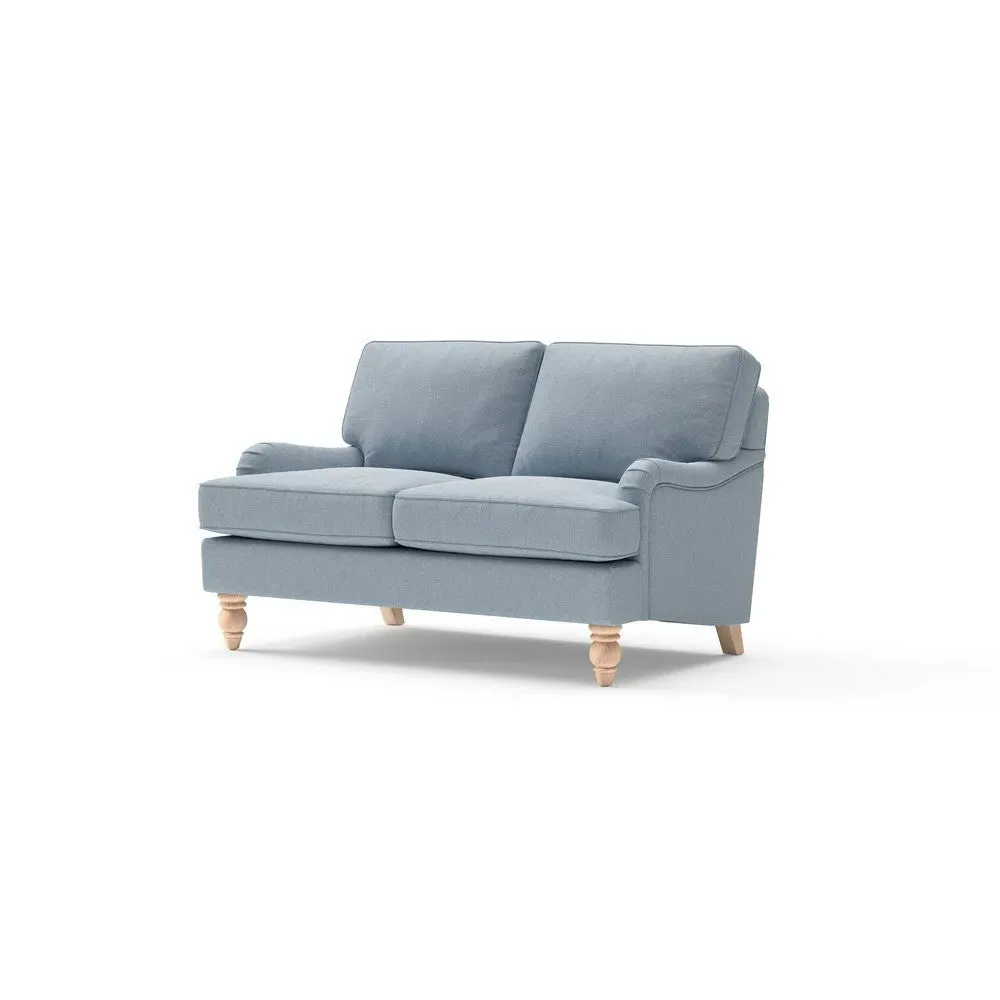 2-Seater Sofa - Light Grey, Chunky Cotton