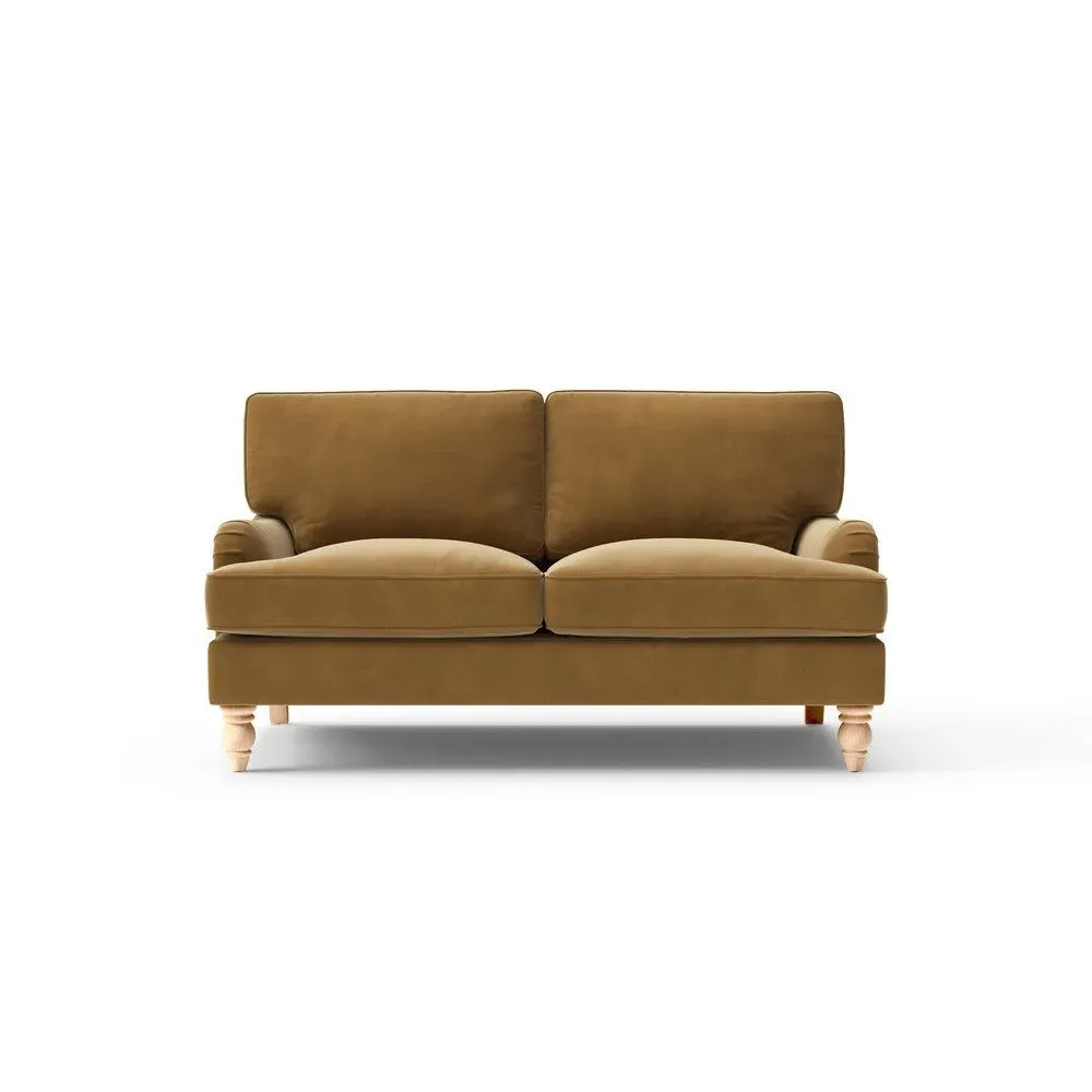 2-Seater Sofa - Mustard, Matt Velvet image