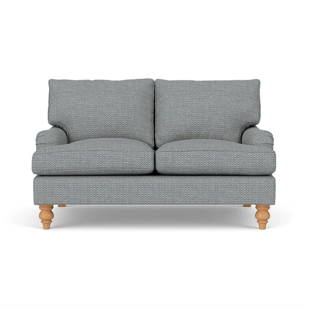 2-Seater Sofa - Navy, Herringbone Weave image