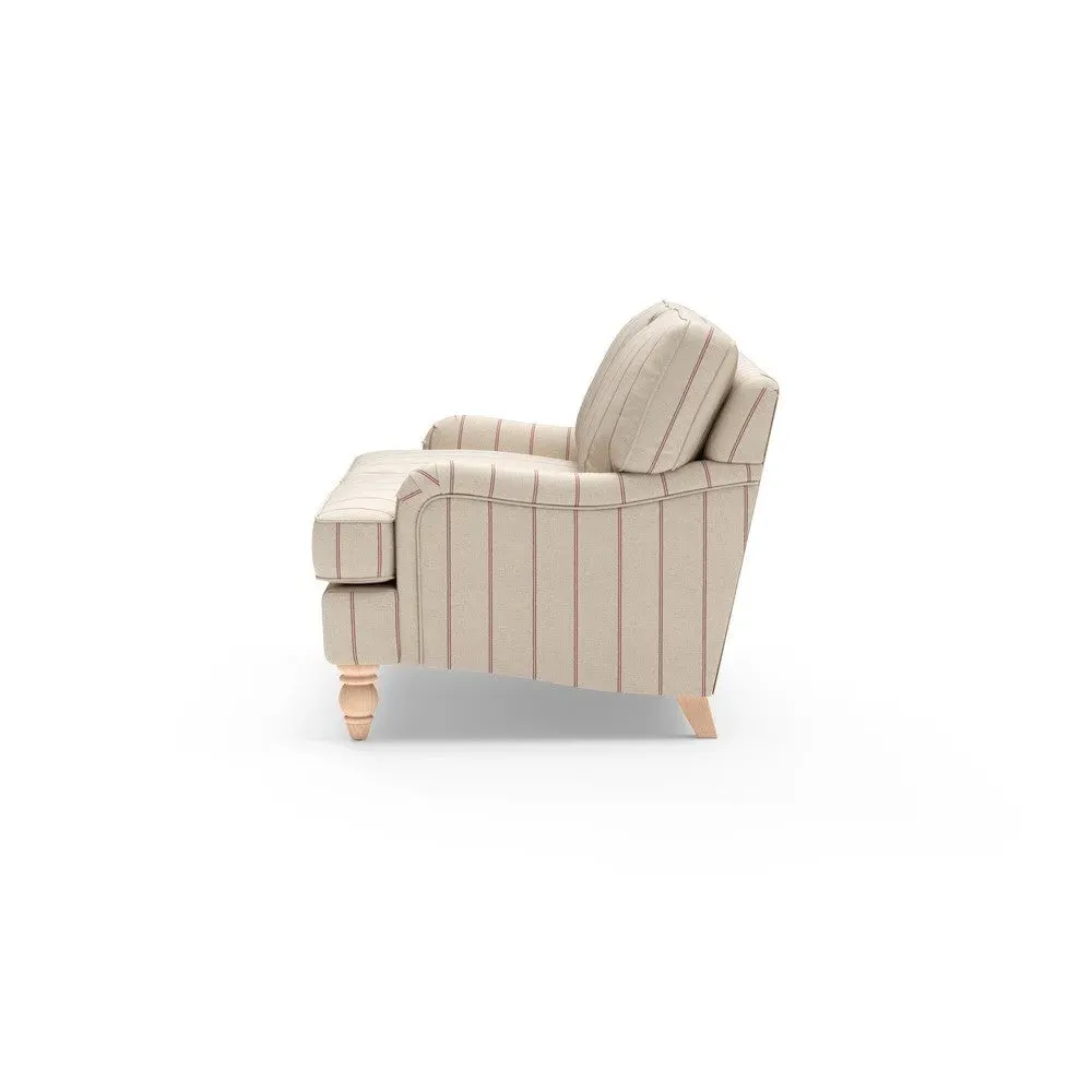 2-Seater Sofa - Raspberry, Compton Stripe