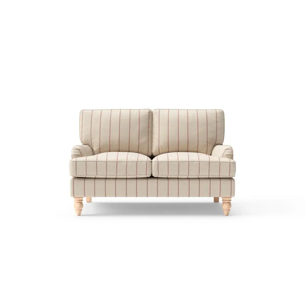 2-Seater Sofa - Raspberry, Compton Stripe image