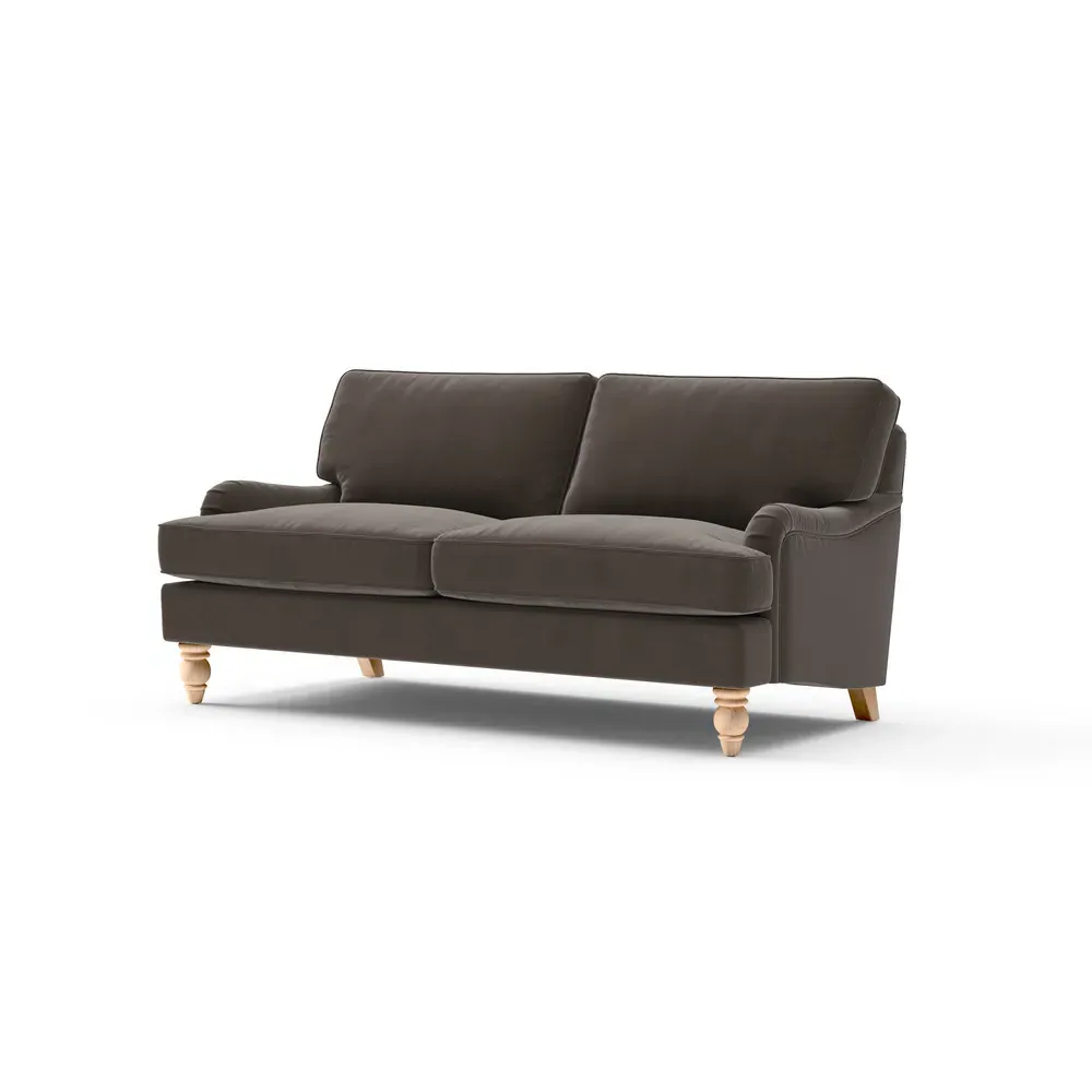 3 Seater Sofa - Bark, Matt Velvet