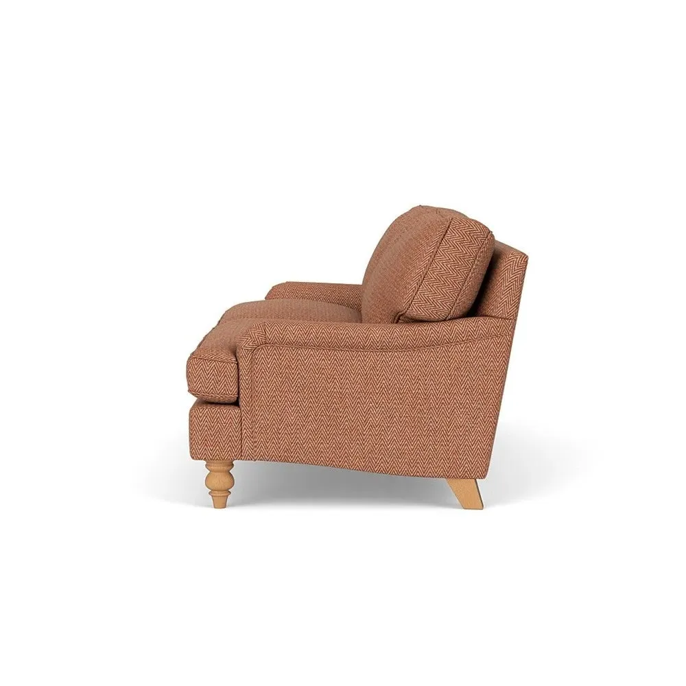 3-Seater Sofa - Brick, Herringbone Weave