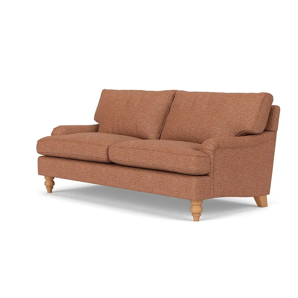 3-Seater Sofa - Brick, Herringbone Weave