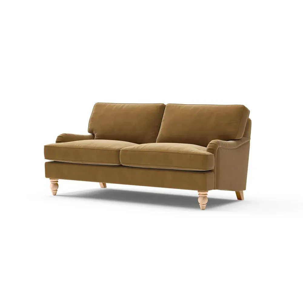 3-Seater Sofa - Mustard, Matt Velvet