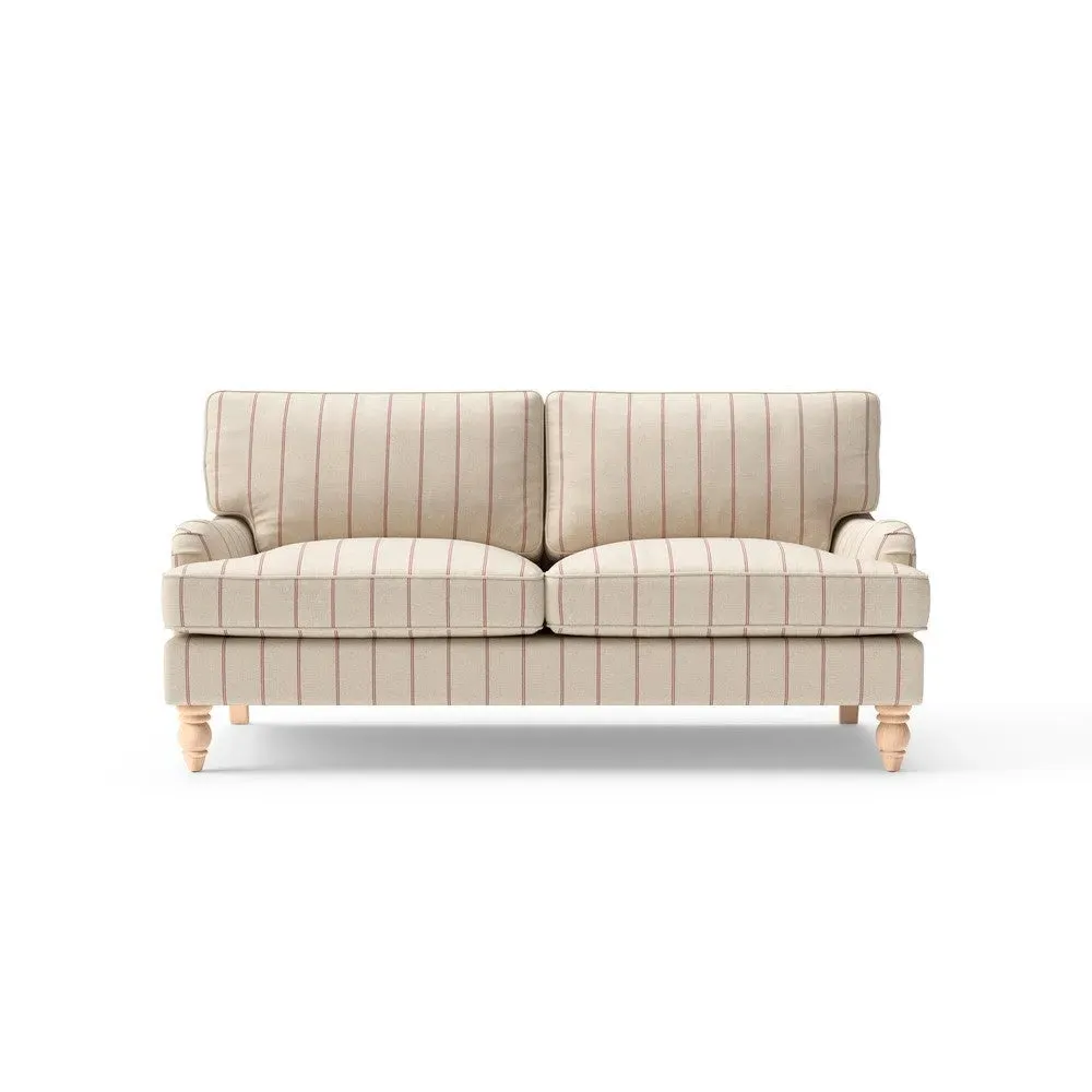 3-Seater Sofa - Raspberry, Compton Stripe