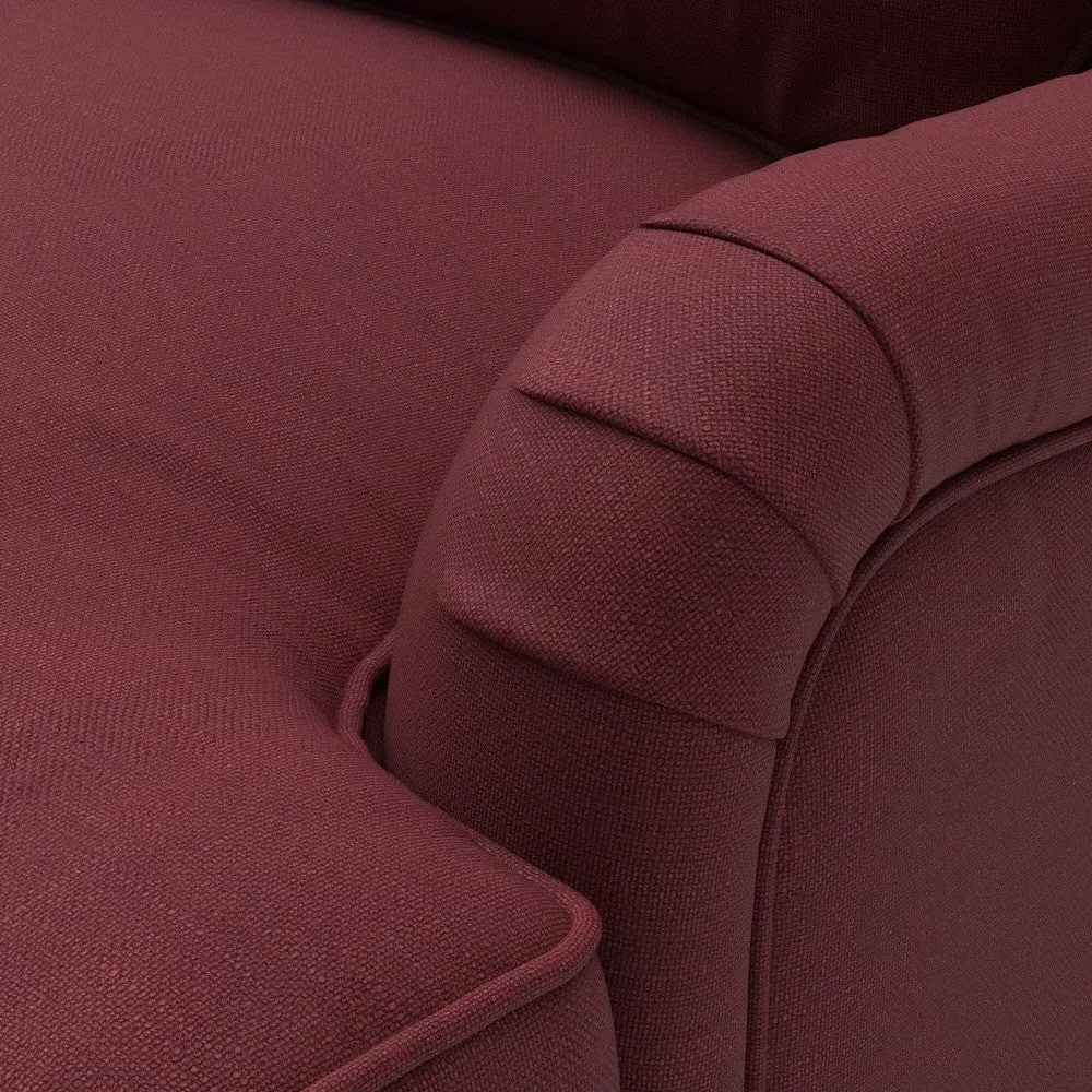 3 Seater Sofa - Red, Linen