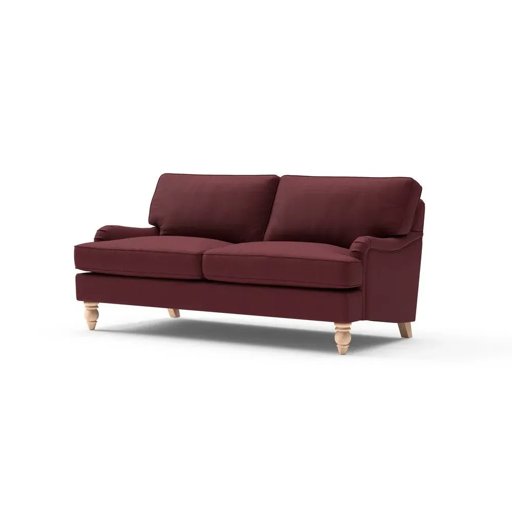 3 Seater Sofa - Red, Linen