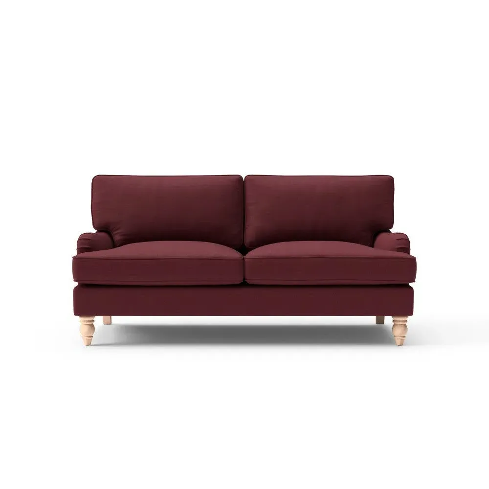 3 Seater Sofa - Red, Linen