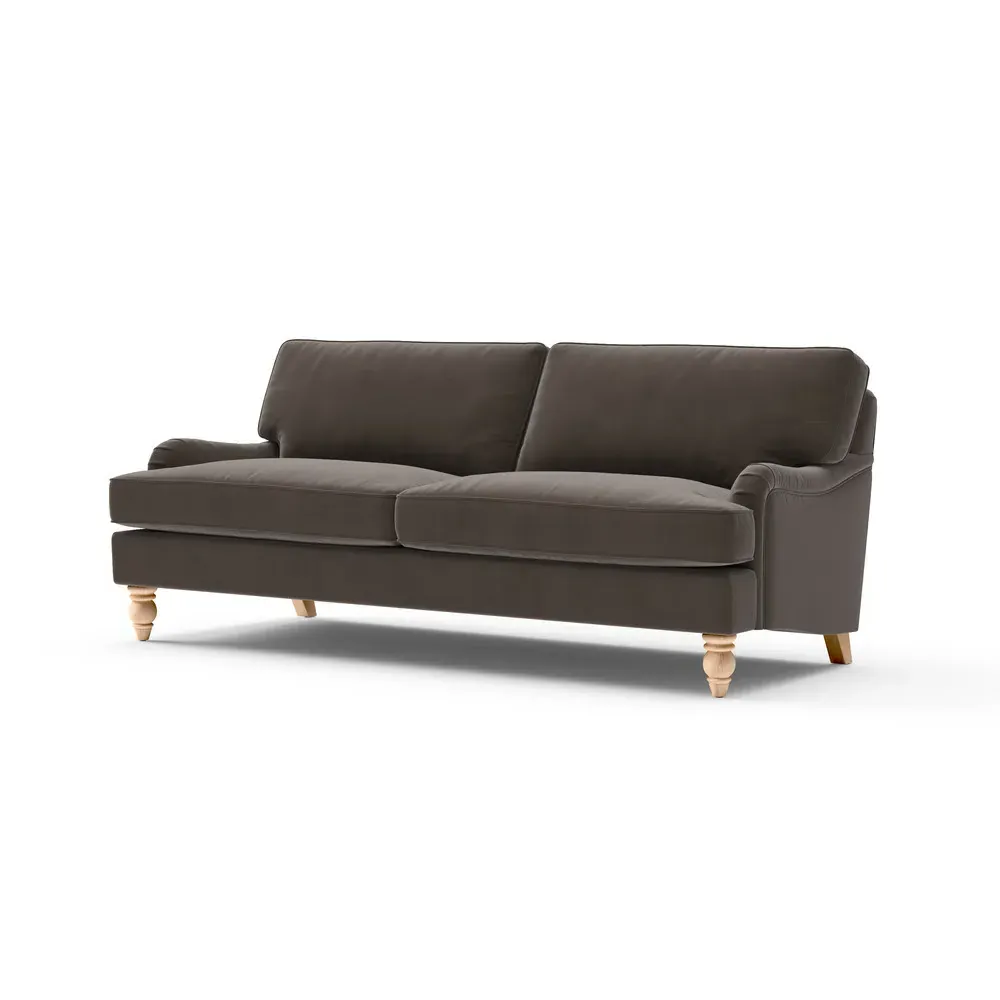 4 Seater Sofa - Bark, Matt Velvet