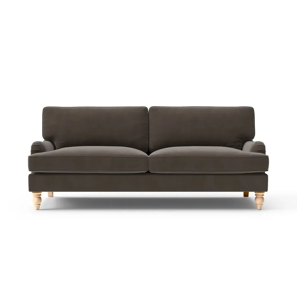 4 Seater Sofa - Bark, Matt Velvet