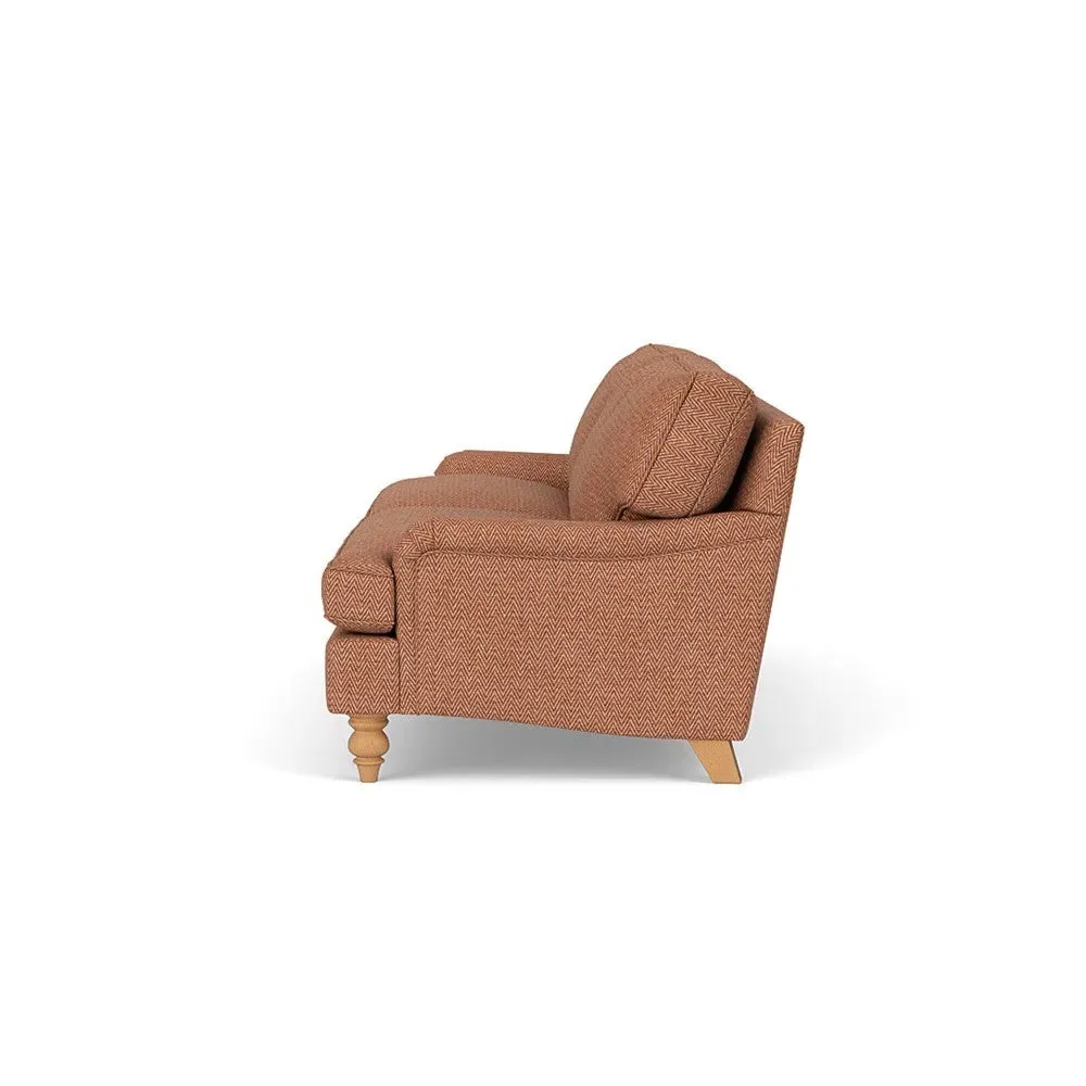 4-Seater Sofa - Brick, Herringbone Weave
