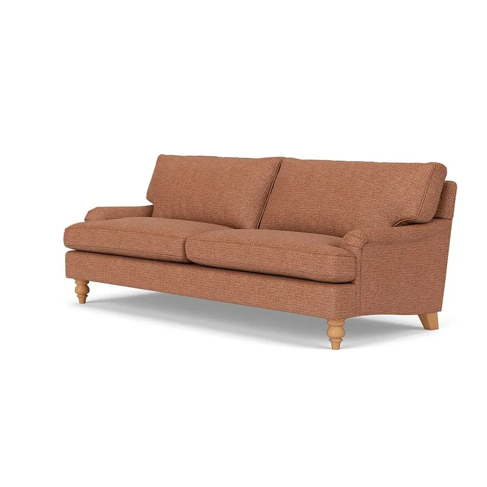 4-Seater Sofa - Brick, Herringbone Weave