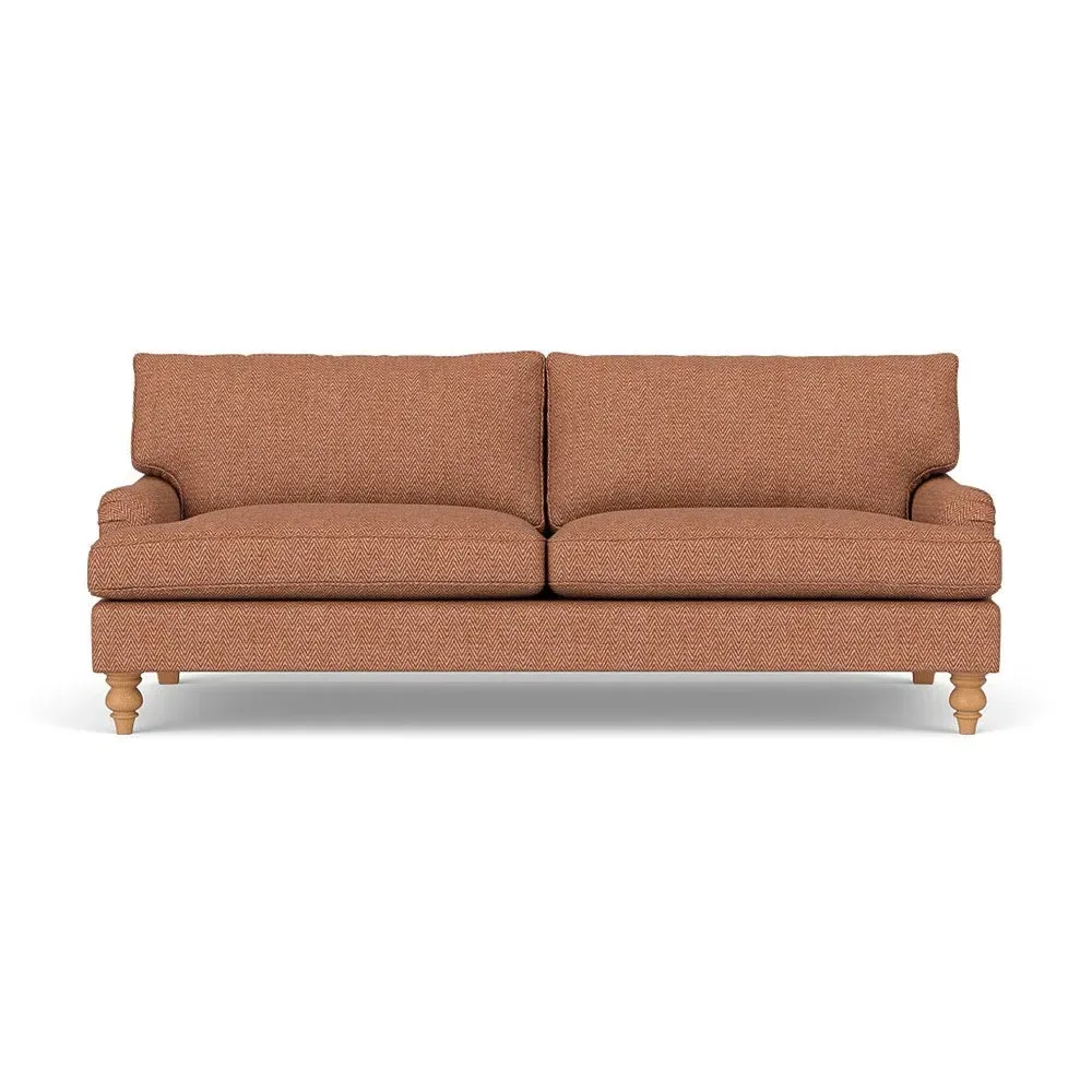 4-Seater Sofa - Brick, Herringbone Weave