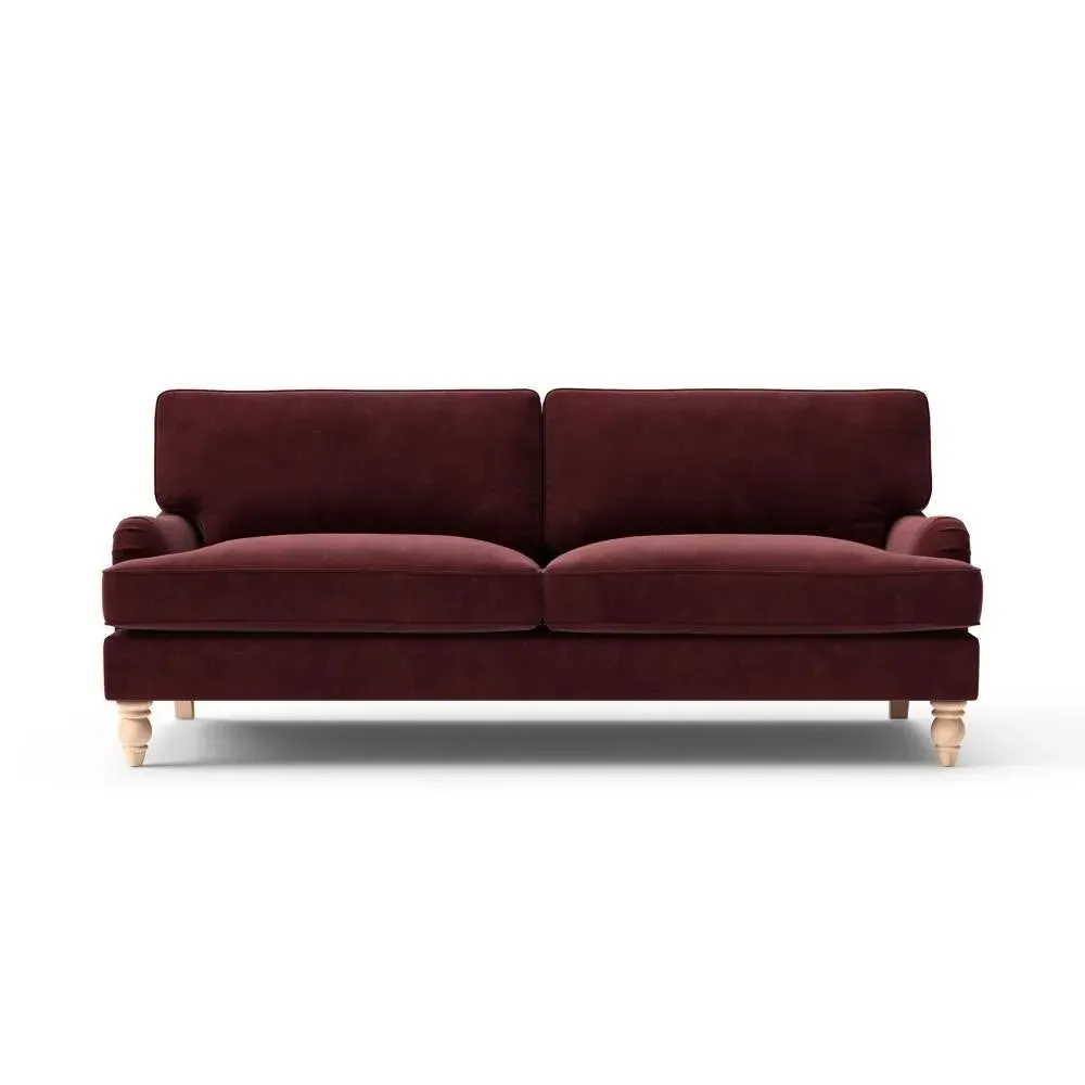 4-Seater Sofa - Dark Rosehip, Matt Velvet