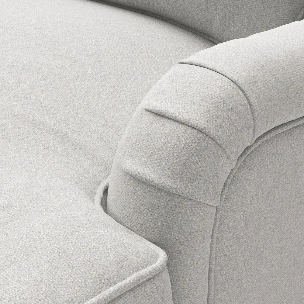 4-Seater Sofa - Light Grey, Chunky Cotton