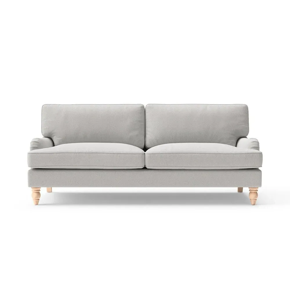 4-Seater Sofa - Light Grey, Chunky Cotton